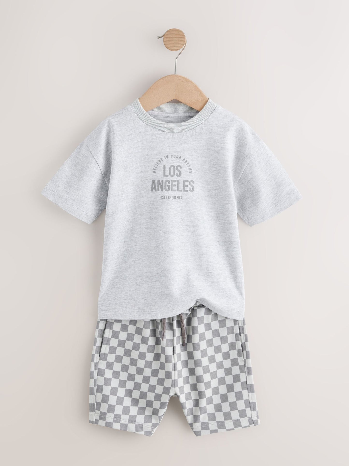 Blue/Grey Short Sleeve T-Shirts & Shorts Set 3 Pack (3mths-7yrs) image 6