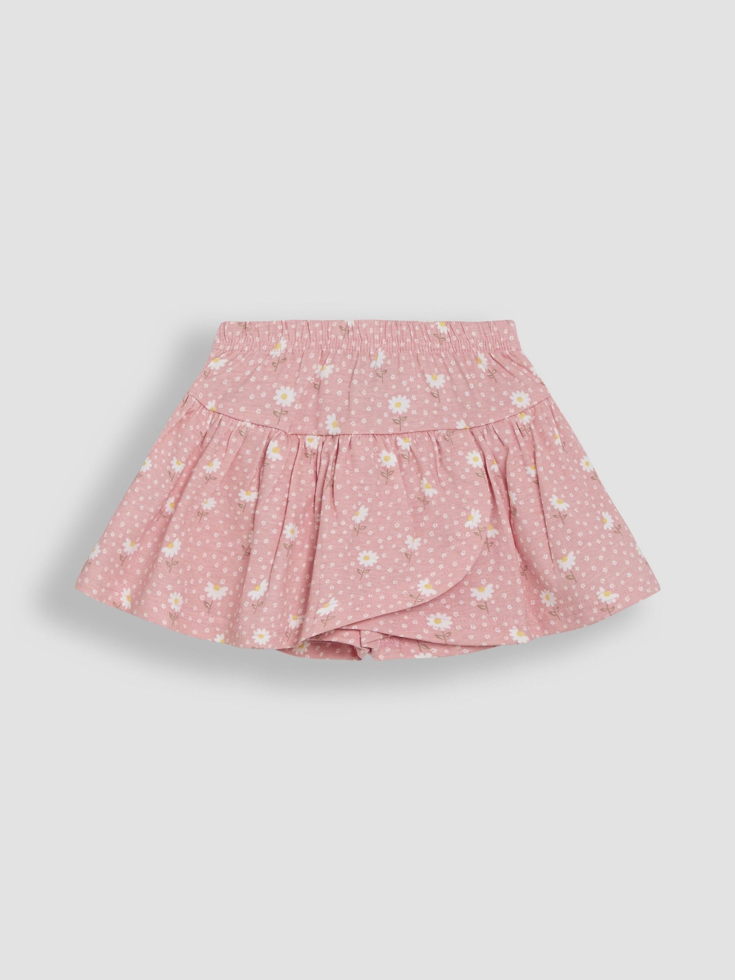 Dsiney Kidz - JoJo Maman Bébé Pink Daisy Smocked 100% Cotton T-Shirt & Skort Set 2 Piece image 3