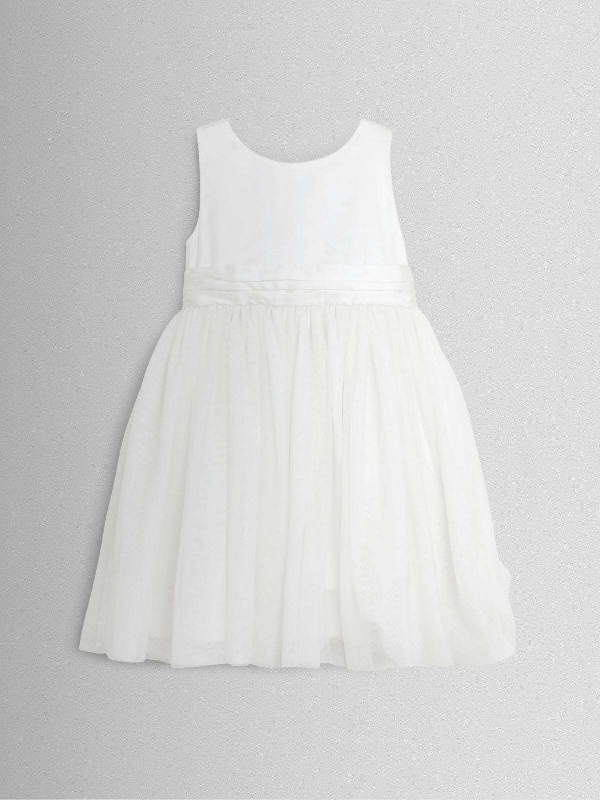JoJo Maman Bébé Cream Girl Satin Flower Dress With Satin Sash - image 7
