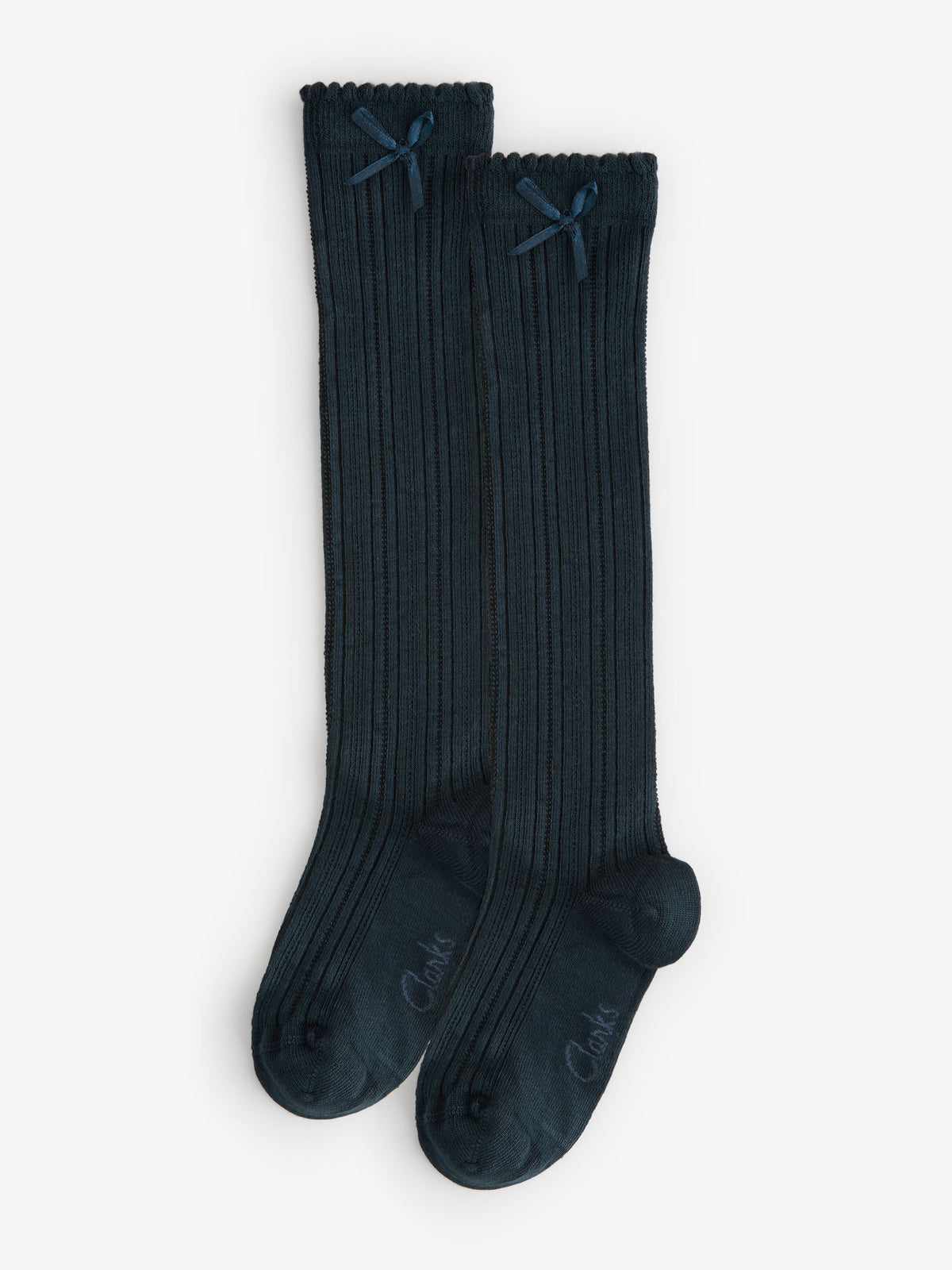 Clarks Navy Knee High School Socks 2 Pack image 1