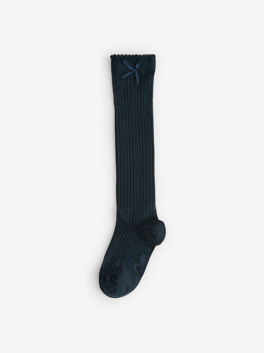 Clarks Navy Knee High School Socks 2 Pack image 2