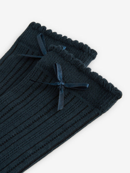 Clarks Navy Knee High School Socks 2 Pack image 4