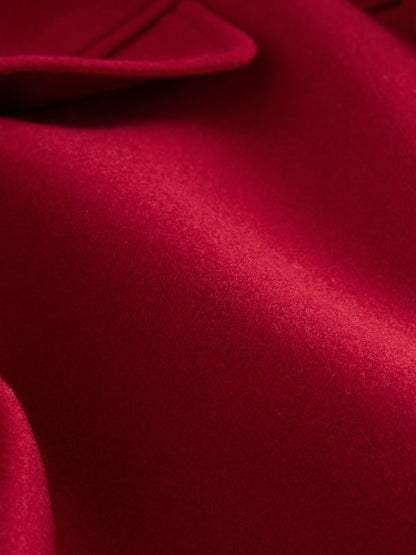 Red Bow Detail Hooded Coat with Wool (3mths-10yrs)