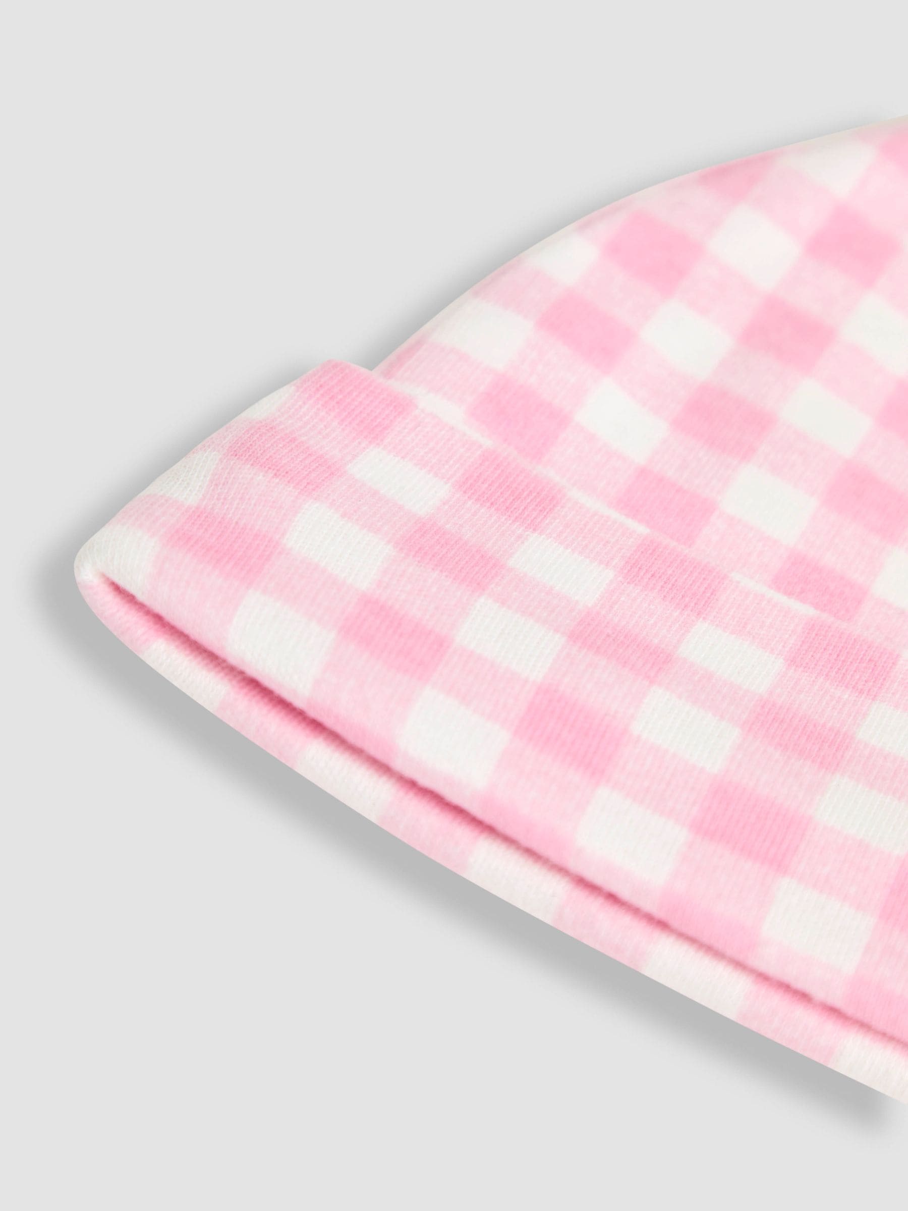 JoJo Maman Bébé Pink Gingham Baby Hat image 3
