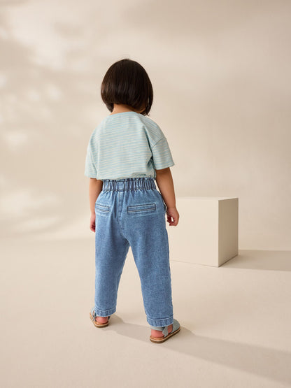 Dsiney Kidz - Light Wash Tie Waist Jeans (3mths-7yrs) image 3