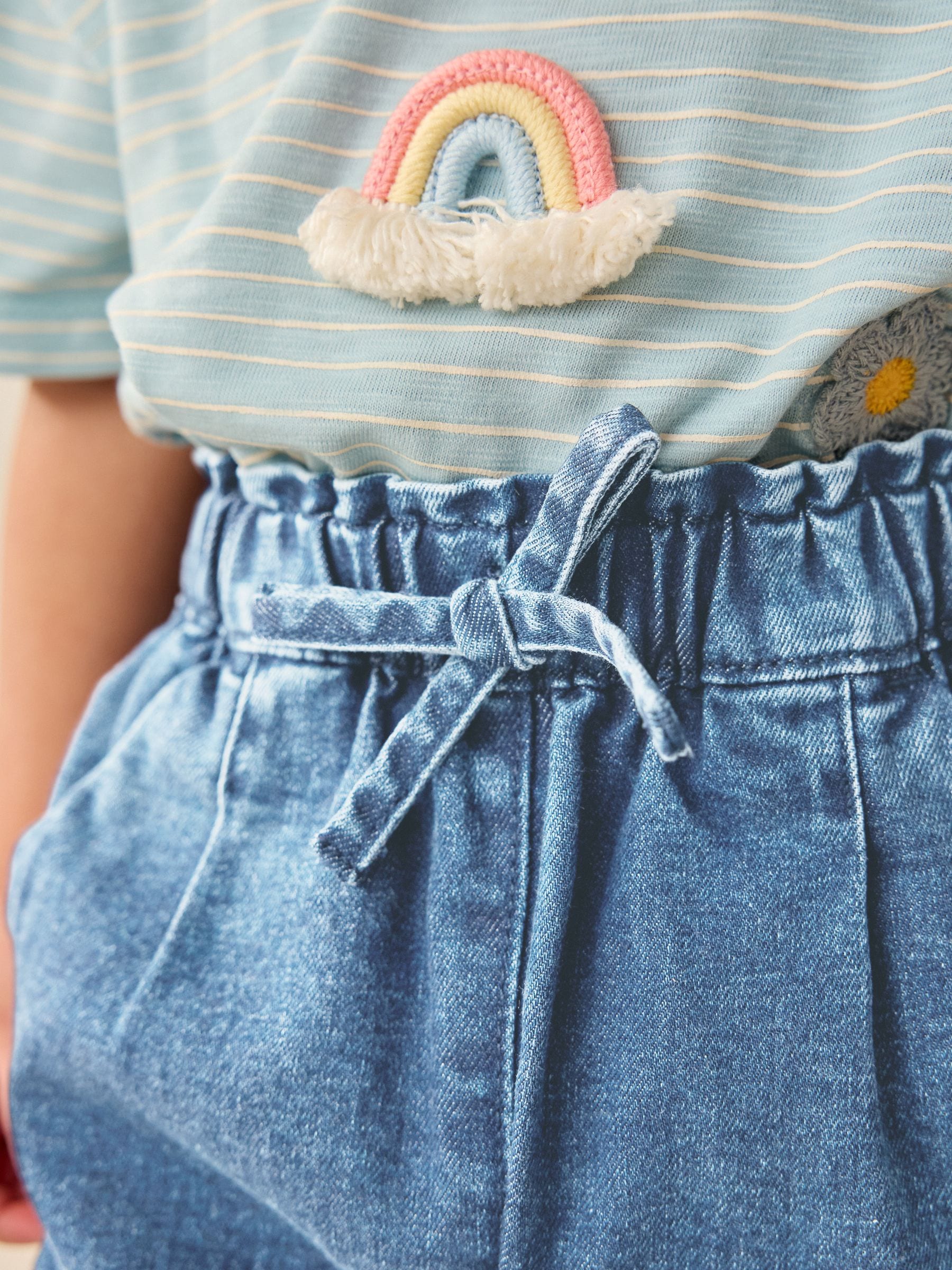 Dsiney Kidz - Light Wash Tie Waist Jeans (3mths-7yrs) image 4