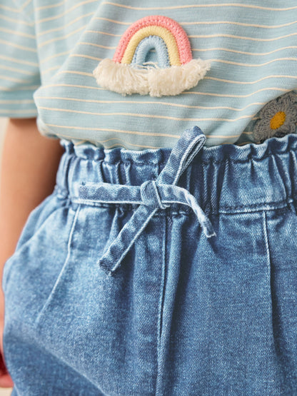 Dsiney Kidz - Light Wash Tie Waist Jeans (3mths-7yrs) image 4