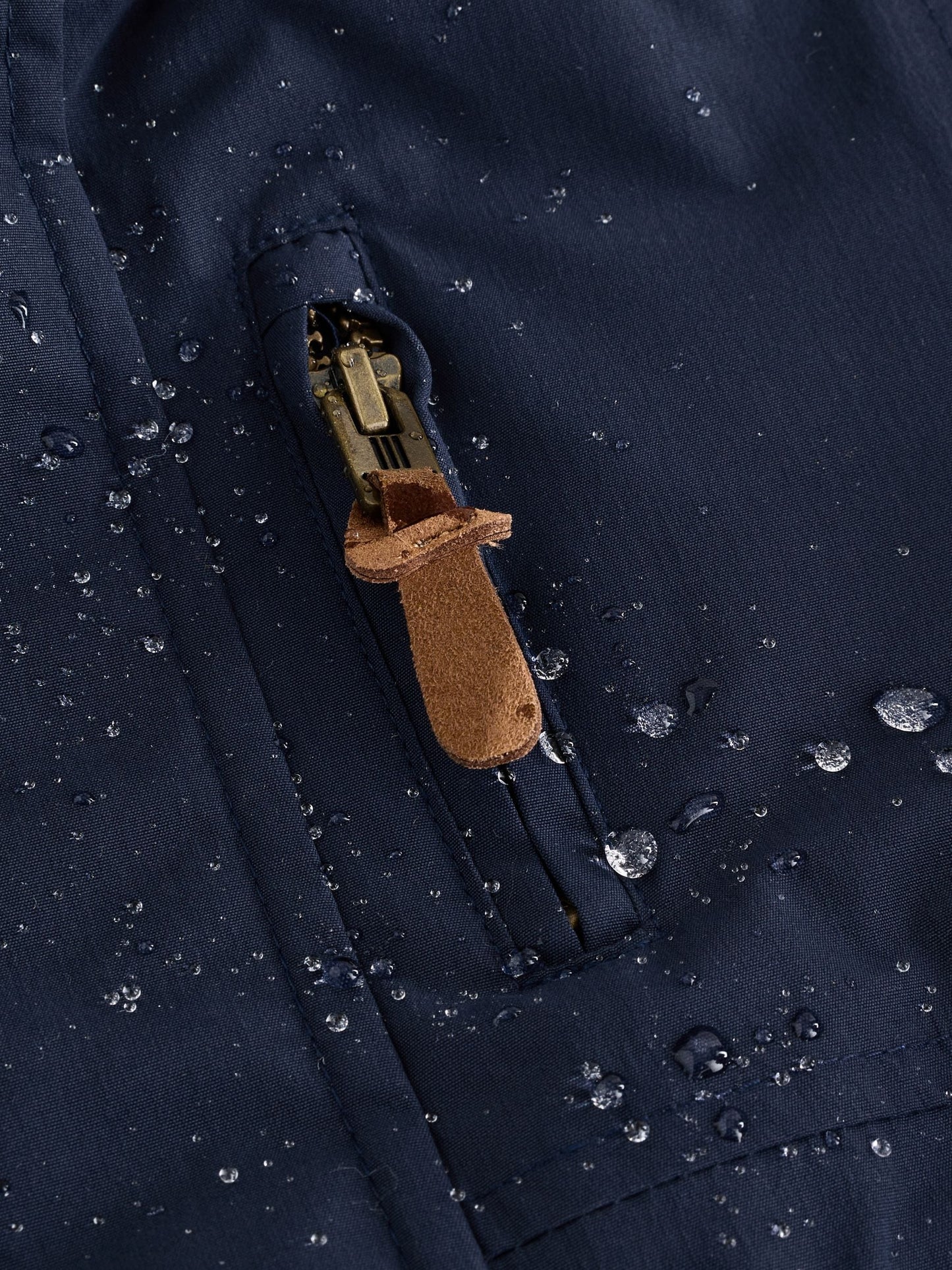 Navy Waterproof Borg Lined Parka Coat (3mths-7yrs)