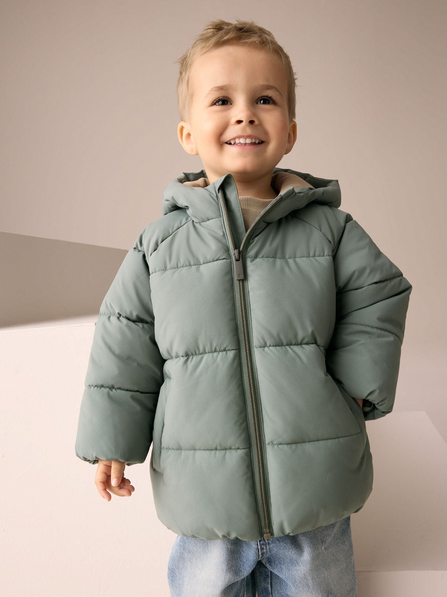 Green Padded Shower Resistant Coat (3mths-7yrs)