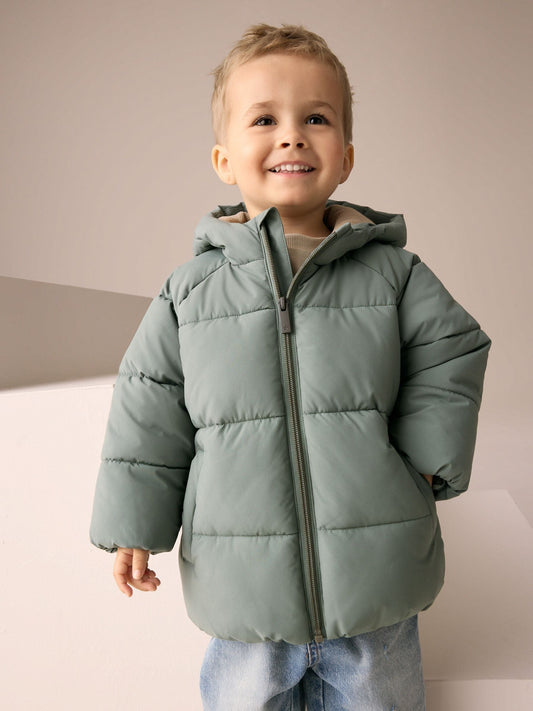 Green Padded Shower Resistant Coat (3mths-7yrs)