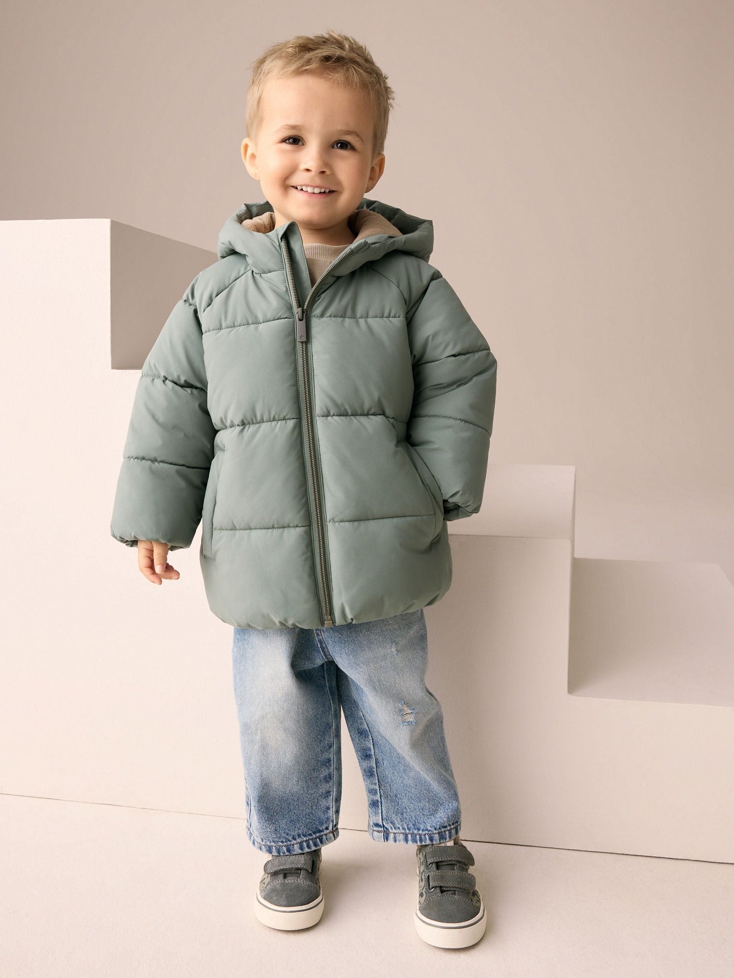 Green Padded Shower Resistant Coat (3mths-7yrs)