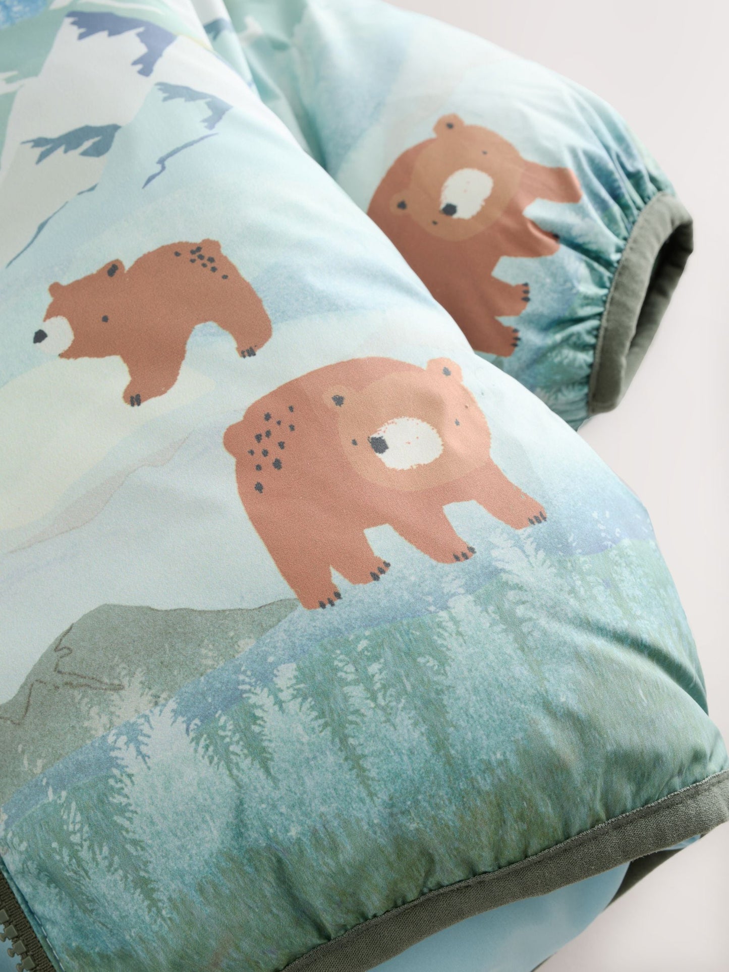 Green Scene Print Padded Coat (3mths-7yrs)