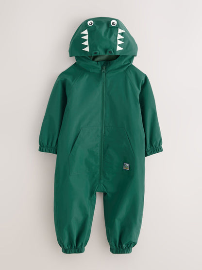 Dsiney Kidz - Green Crocodile Waterproof Fleece Lined Puddlesuit (3mths-7yrs) image 5