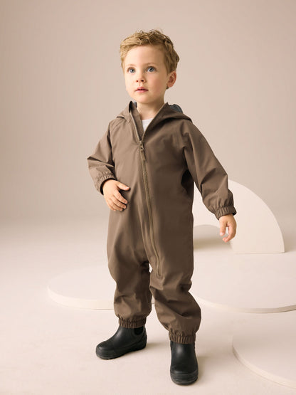 Dsiney Kidz - Brown Waterproof Fleece Lined Puddlesuit (3mths-7yrs) image 1