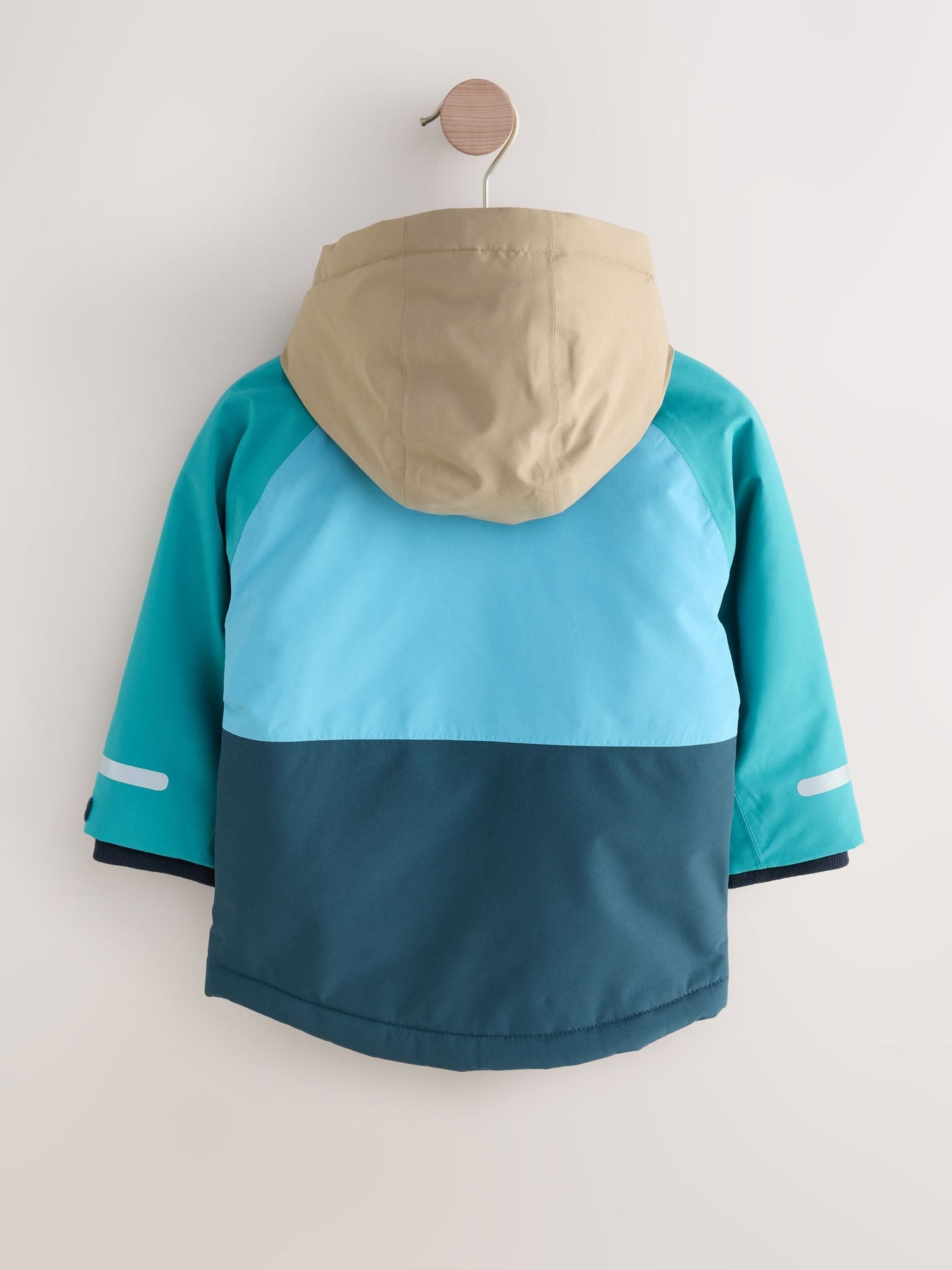 Navy/Turquoise Waterproof Warm Padded Coat (3mths-7yrs)