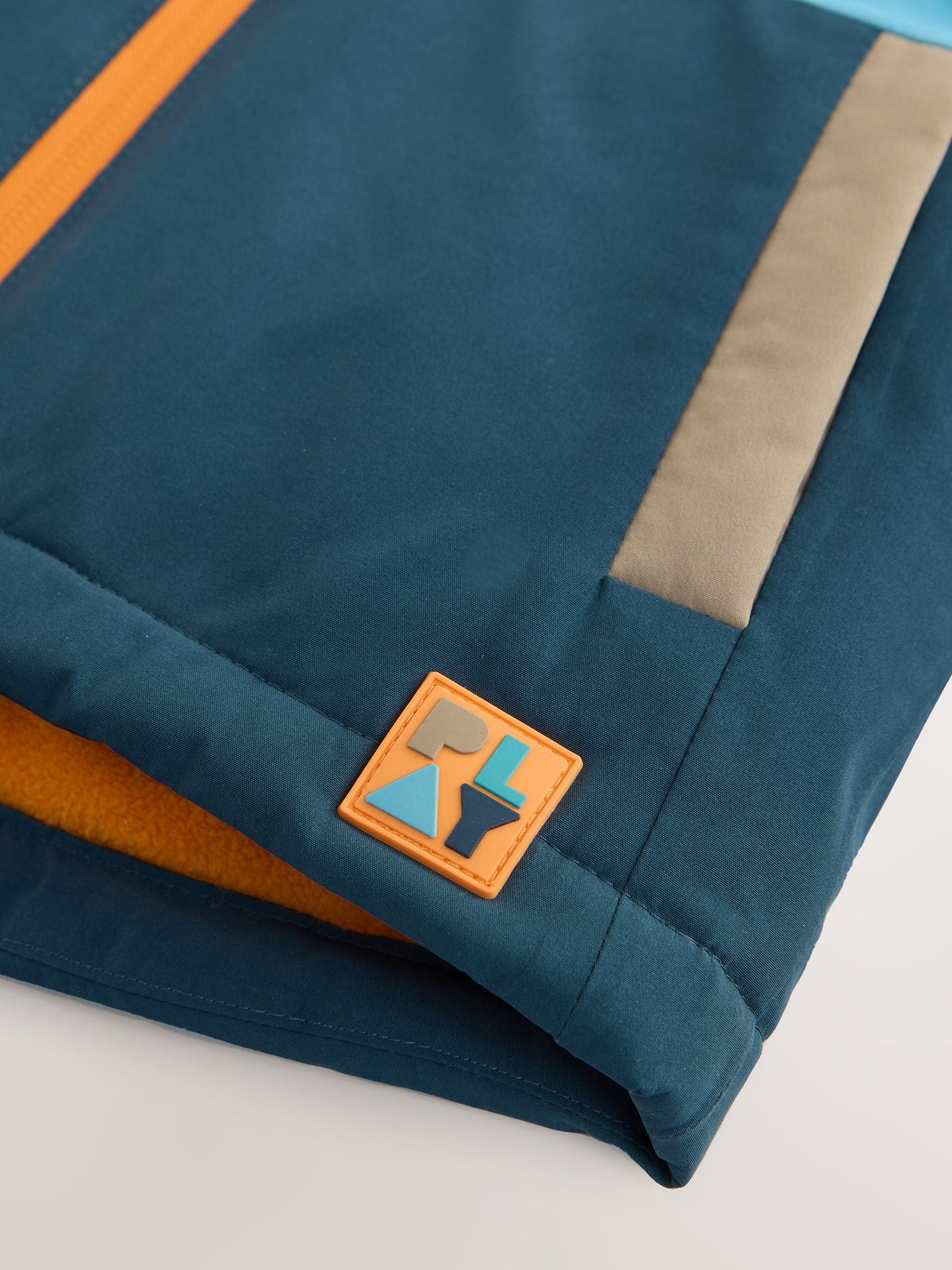 Navy/Turquoise Waterproof Warm Padded Coat (3mths-7yrs)