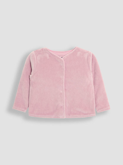 JoJo Maman Bébé Floral 2-Piece Baby Sleepsuit & Velour Jacket Set image 4