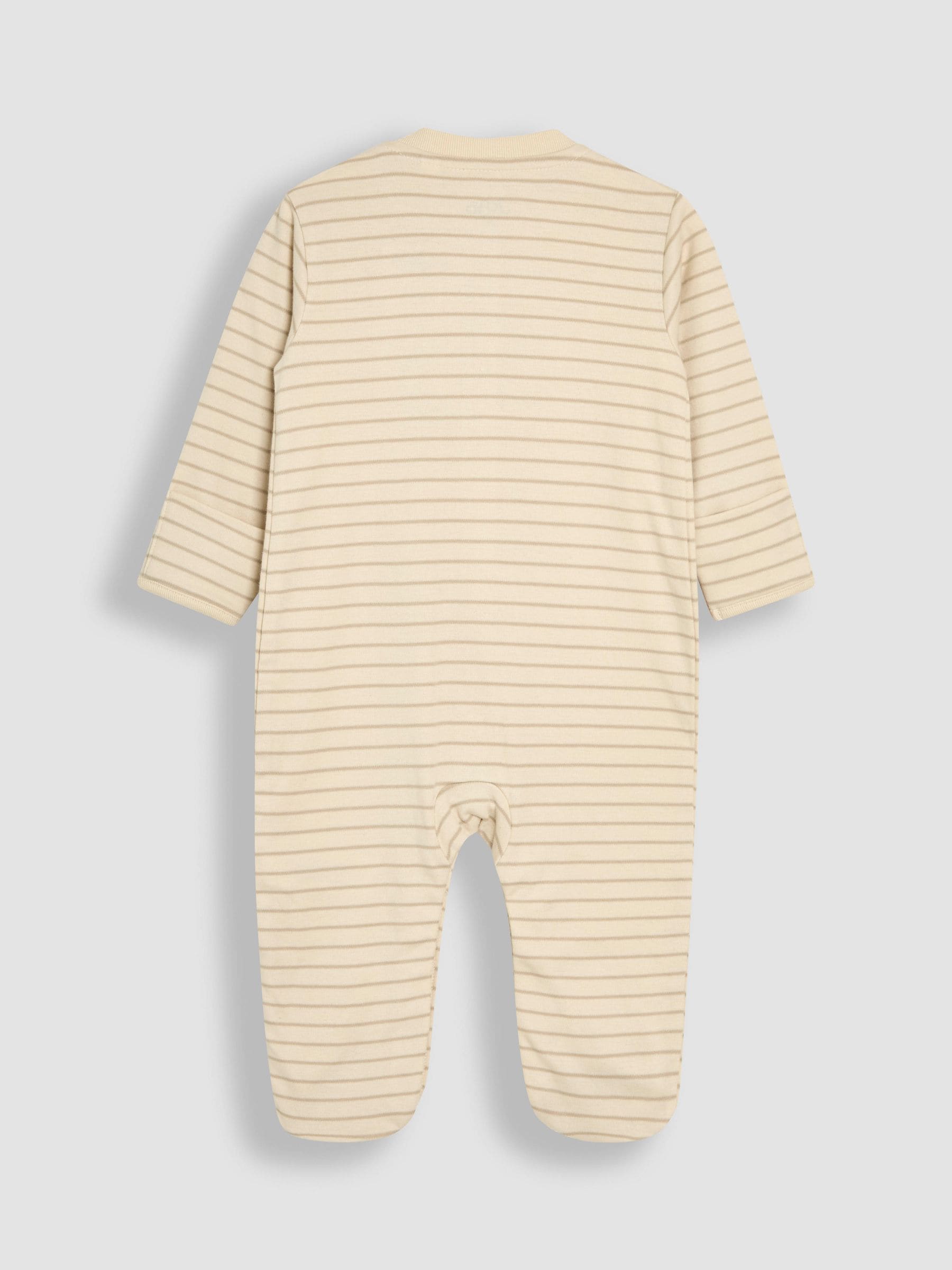 JoJo Maman Bébé Stripe 2-Piece Baby Sleepsuit & Velour Jacket Set image 4