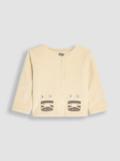 JoJo Maman Bébé Stripe 2-Piece Baby Sleepsuit & Velour Jacket Set image 5