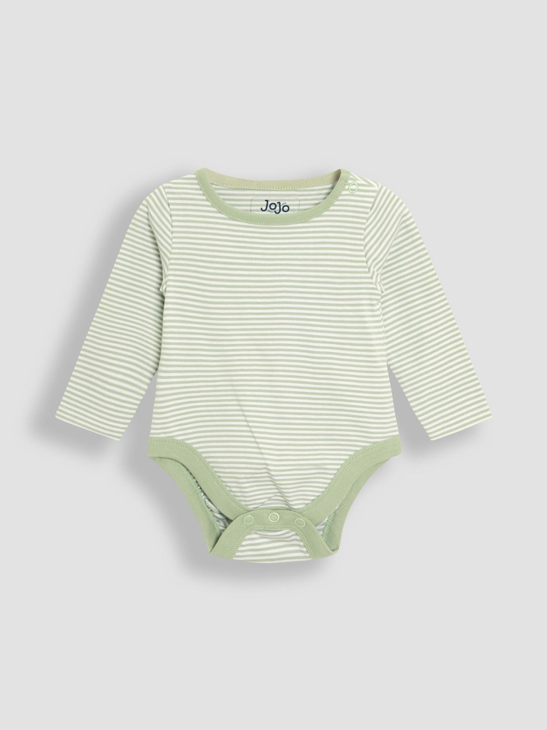 JoJo Maman Bébé Green Cotton Footed 2-Piece Dungarees Set image 5