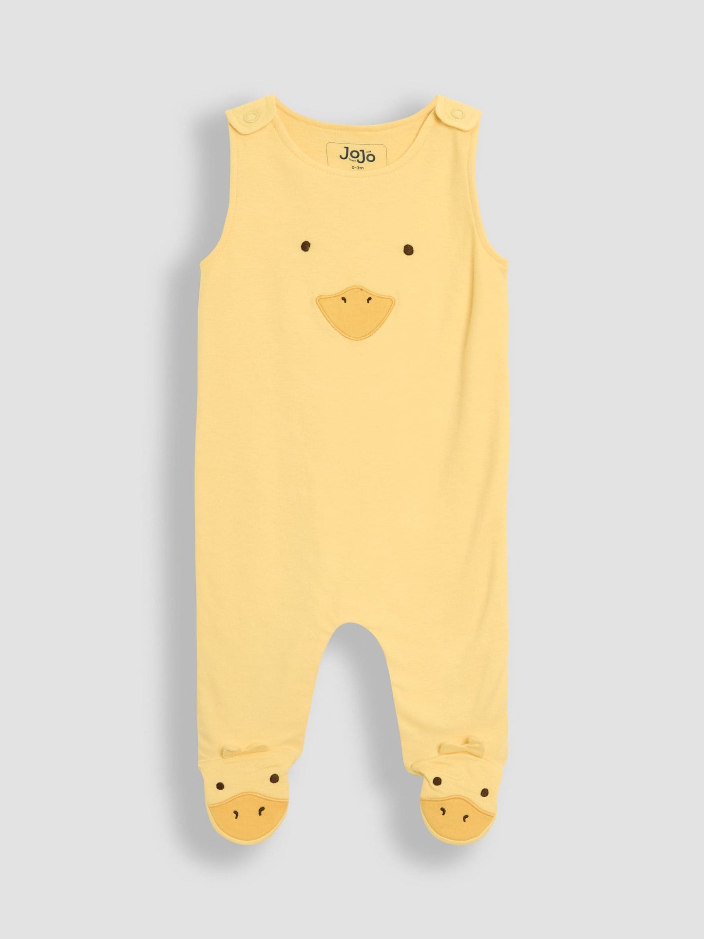 JoJo Maman Bébé Yellow Footed Dungarees Set 3 Piece image 2