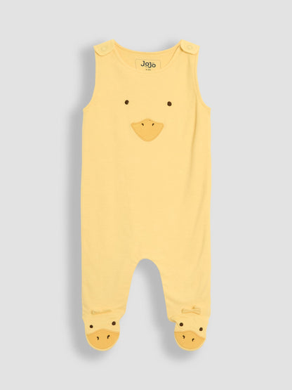 JoJo Maman Bébé Yellow Footed Dungarees Set 3 Piece image 2