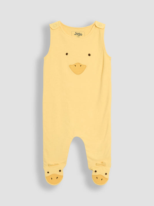 JoJo Maman Bébé Yellow Footed Dungarees Set 3 Piece image 2