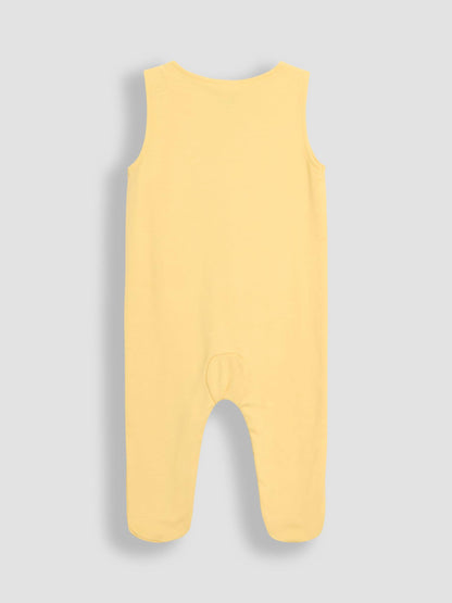 JoJo Maman Bébé Yellow Footed Dungarees Set 3 Piece image 3