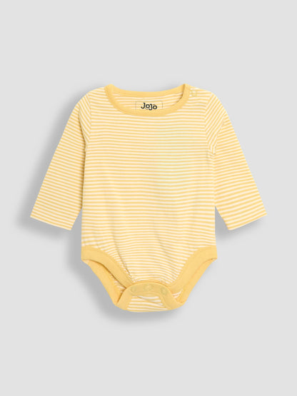 JoJo Maman Bébé Yellow Footed Dungarees Set 3 Piece image 4