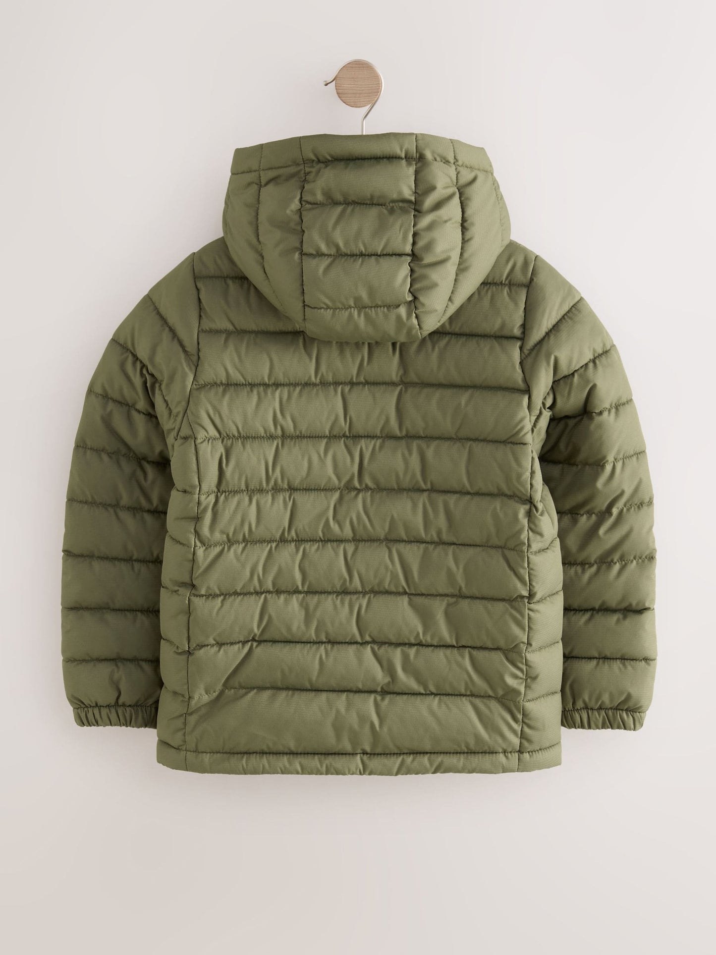 Khaki Green Quilted Midweight Hooded Jacket (3-17yrs)