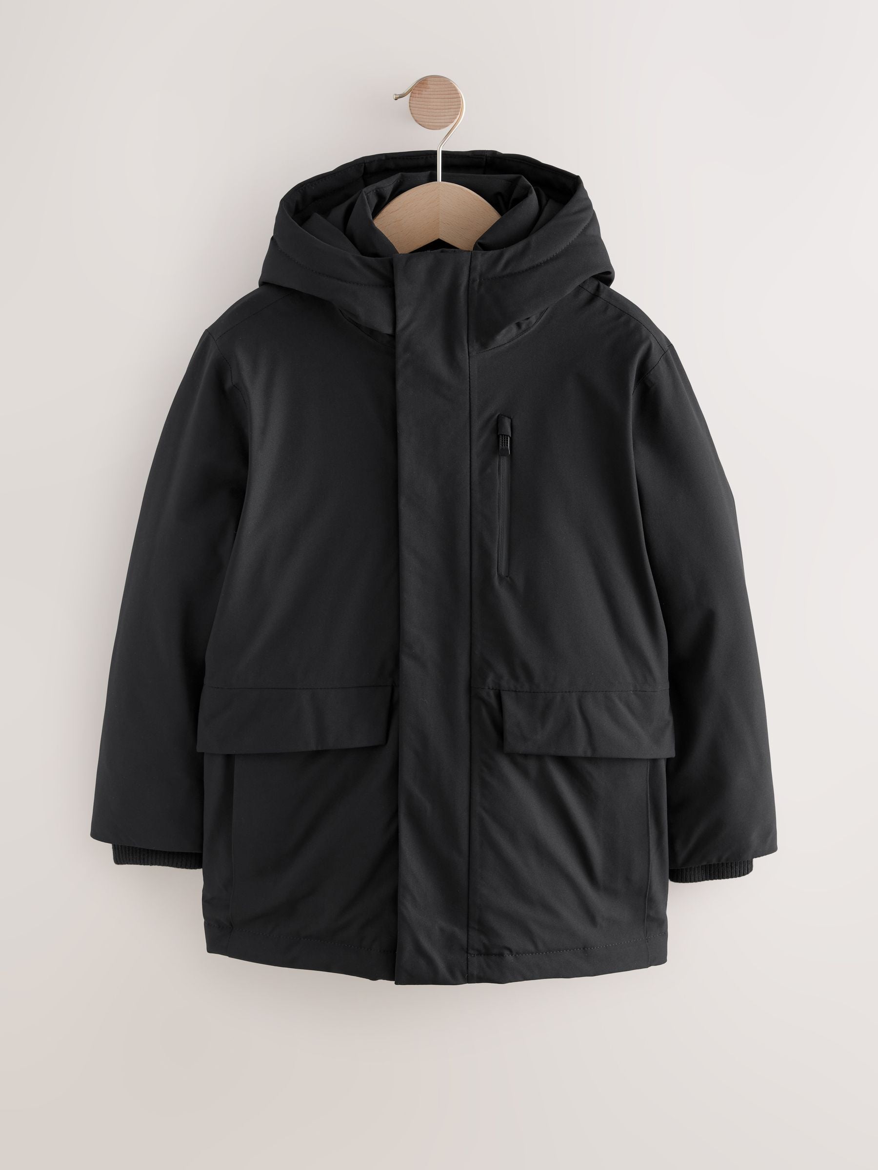 Dsiney Kidz - Black Waterproof Parka Coat (3-17yrs) image 1