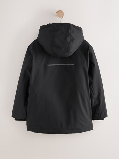 Dsiney Kidz - Black Waterproof Parka Coat (3-17yrs) image 3