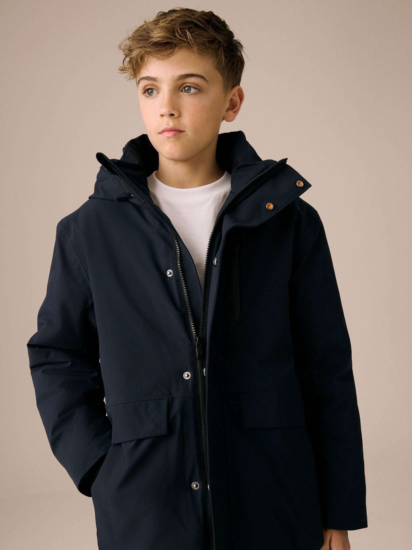 Dsiney Kidz - Navy Waterproof Parka Coat (3-17yrs) image 1