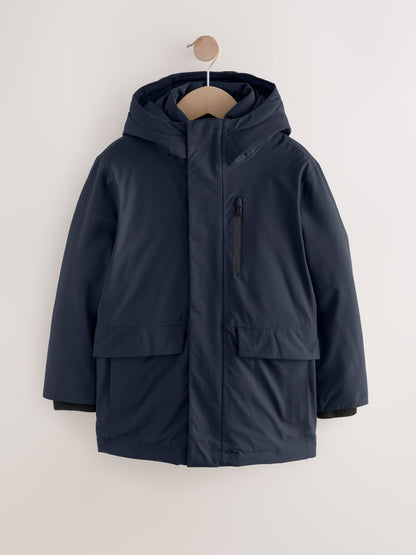 Dsiney Kidz - Navy Waterproof Parka Coat (3-17yrs) image 6