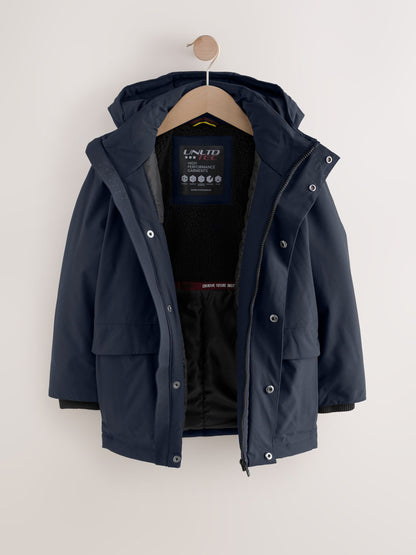 Dsiney Kidz - Navy Waterproof Parka Coat (3-17yrs) image 7