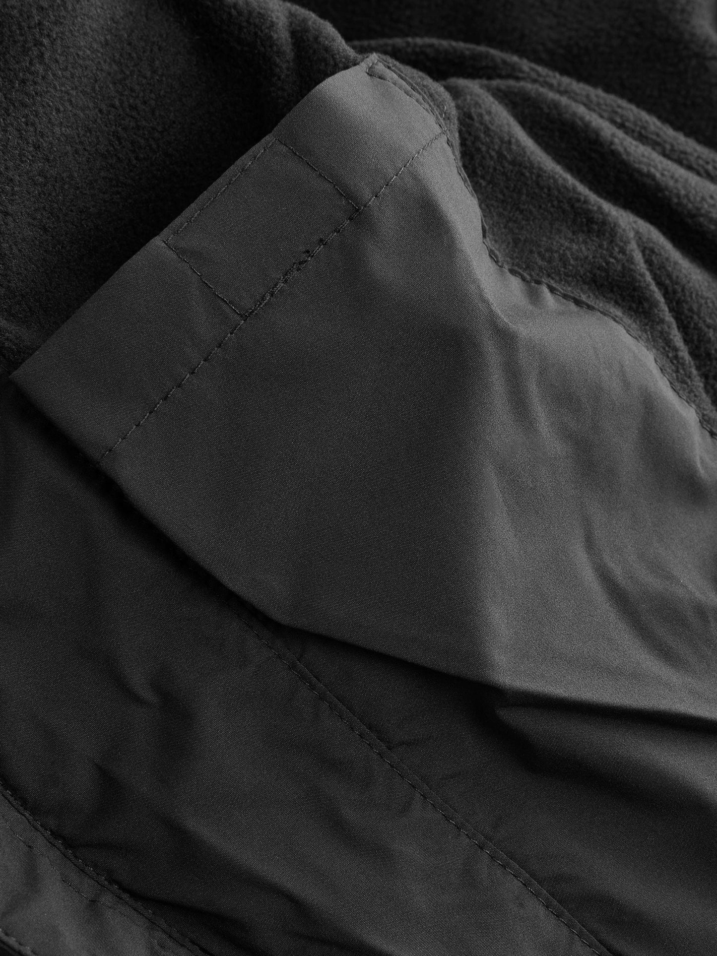 Black Shower Resistant Microfleece Lined Padded Coat (3-17yrs)