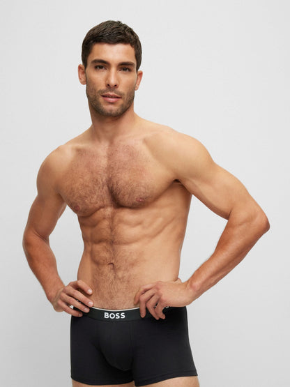 Dsiney Kidz - BOSS White/Grey/Black Power Stretch Cotton Trunk Boxers 3 Pack image 2