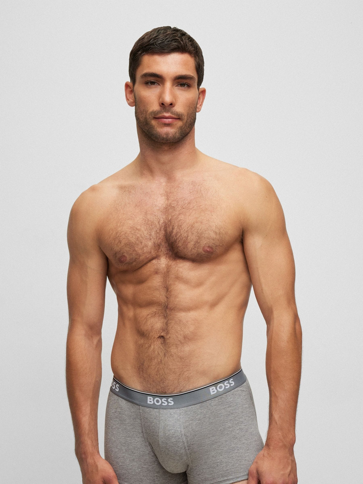 Dsiney Kidz - BOSS White/Grey/Black Power Stretch Cotton Trunk Boxers 3 Pack image 5