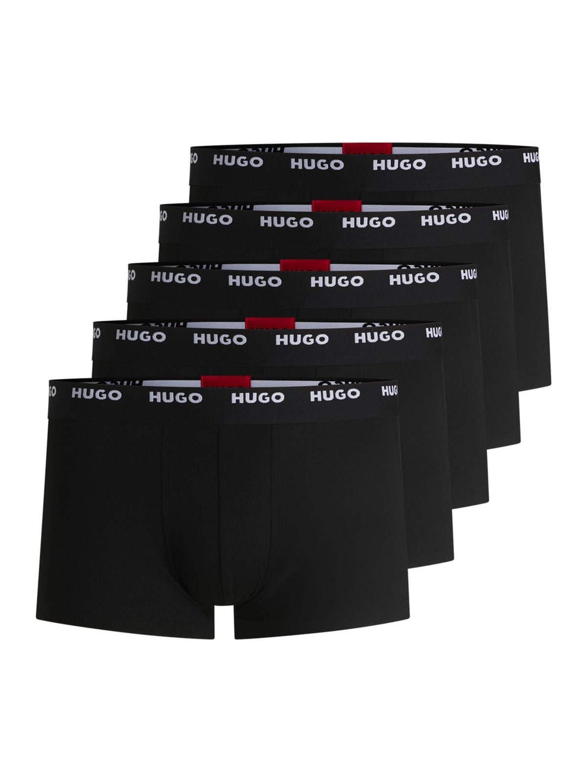 Dsiney Kidz - HUGO Black Hugo Logo Waistband Stretch Cotton Trunks 5 Pack image 1