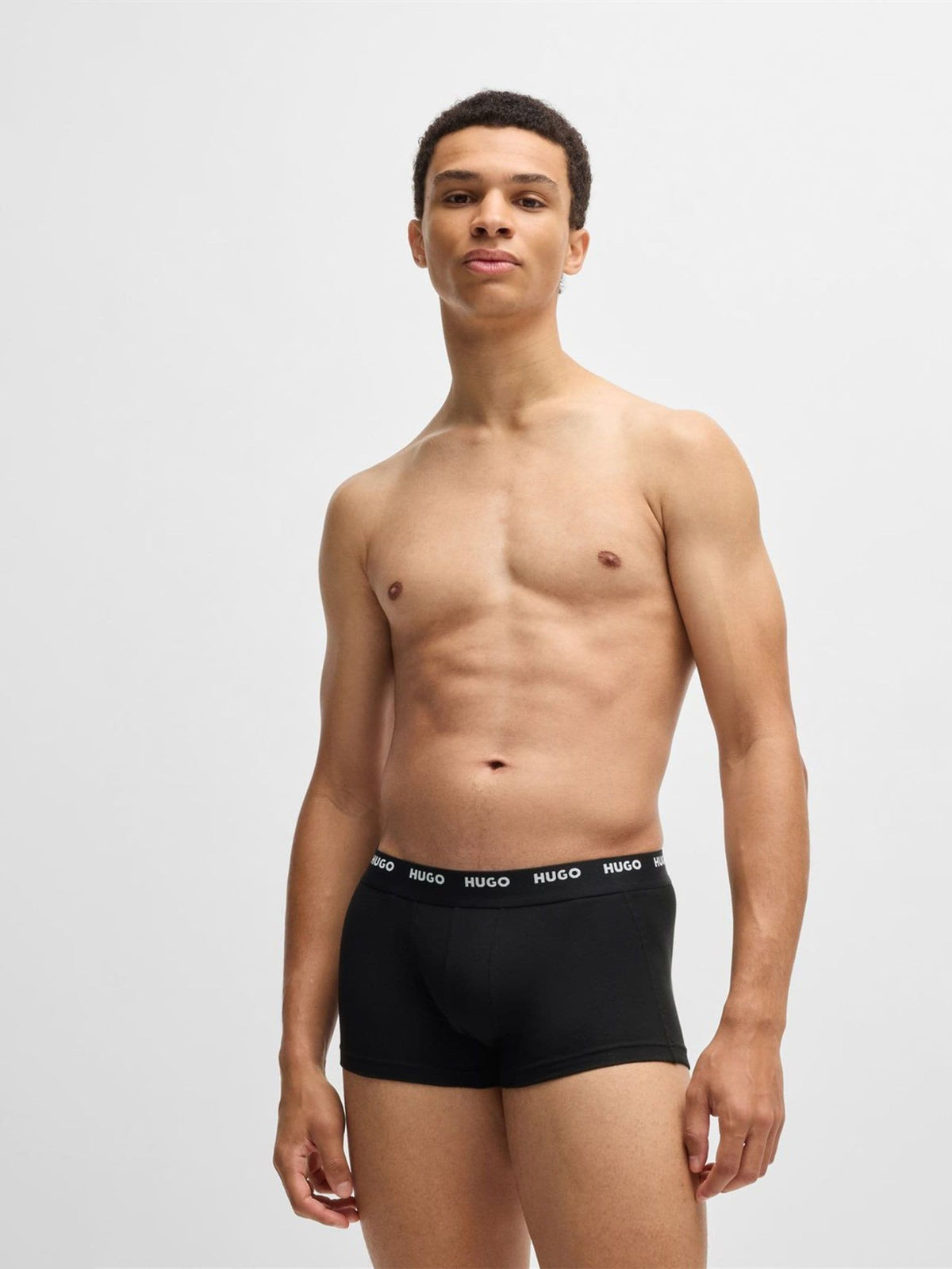 Dsiney Kidz - HUGO Black Hugo Logo Waistband Stretch Cotton Trunks 5 Pack image 2