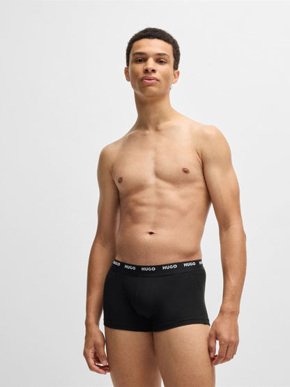 Dsiney Kidz - HUGO Black Hugo Logo Waistband Stretch Cotton Trunks 5 Pack image 2