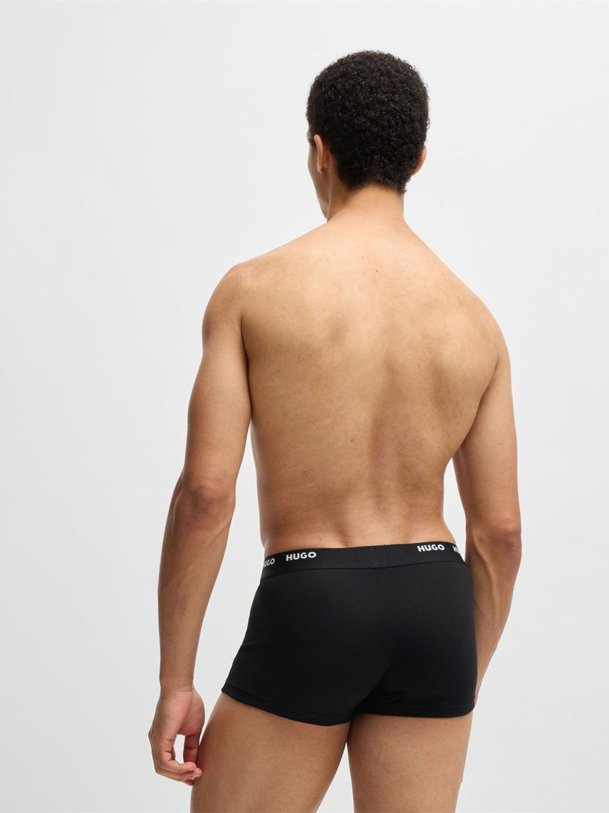 Dsiney Kidz - HUGO Black Hugo Logo Waistband Stretch Cotton Trunks 5 Pack image 3