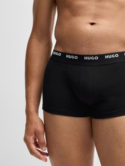 Dsiney Kidz - HUGO Black Hugo Logo Waistband Stretch Cotton Trunks 5 Pack image 4