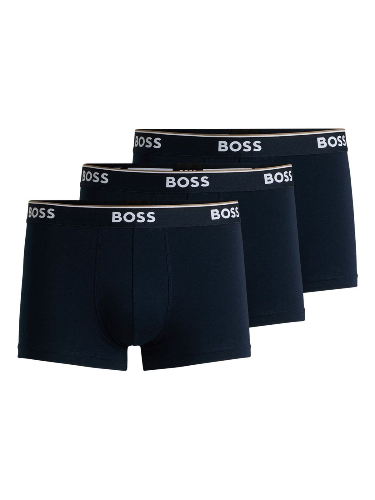 Dsiney Kidz - BOSS Navy Blue Power Stretch Cotton Trunk Boxers 3 Pack image 1