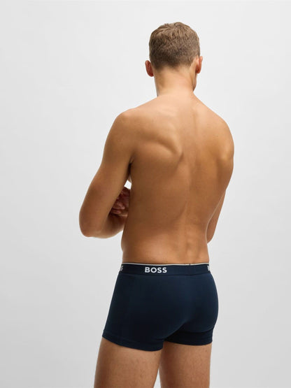 Dsiney Kidz - BOSS Navy Blue Power Stretch Cotton Trunk Boxers 3 Pack image 3
