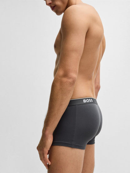 Dsiney Kidz - BOSS Navy/Grey/Blue Power Stretch Cotton Trunk Boxers 3 Pack image 4