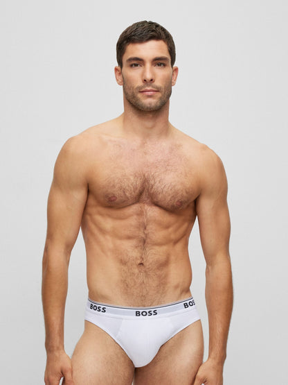 Dsiney Kidz - BOSS White Power Stretch Cotton 3 Pack Briefs image 2