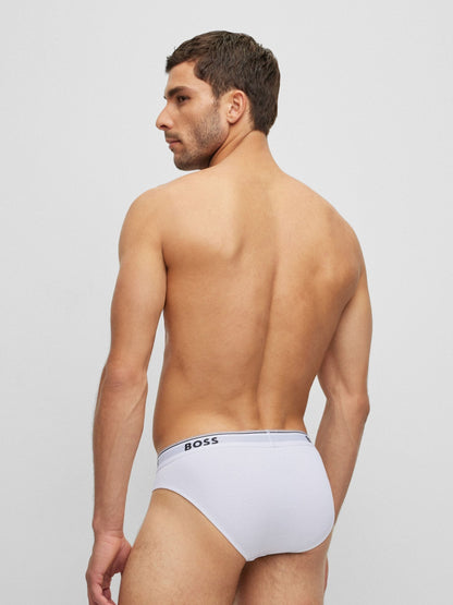 Dsiney Kidz - BOSS White Power Stretch Cotton 3 Pack Briefs image 3