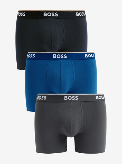 Dsiney Kidz - BOSS Blue/Black Power Stretch Cotton Hipster Boxers 3 Pack image 2