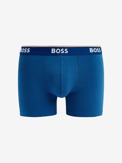 Dsiney Kidz - BOSS Blue/Black Power Stretch Cotton Hipster Boxers 3 Pack image 4